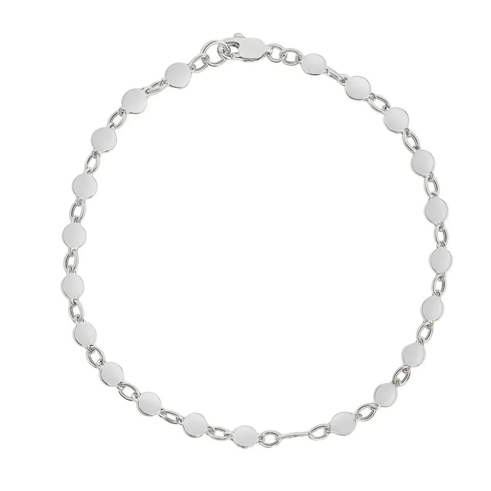 14K White Gold Polished Bracelet