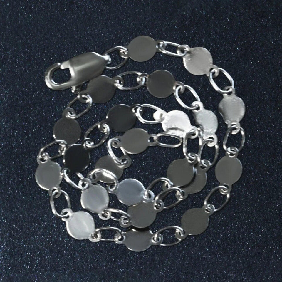 14K White Gold Polished Bracelet