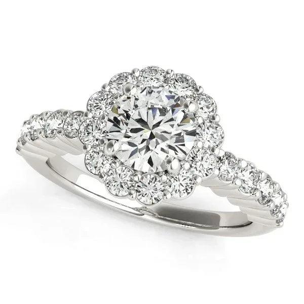 14K White Gold Round Lab-Grown Diamond 1 5/8cttw