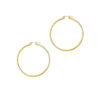 14K Yellow Gold Polished Hoop Earrings 1.5x45mm