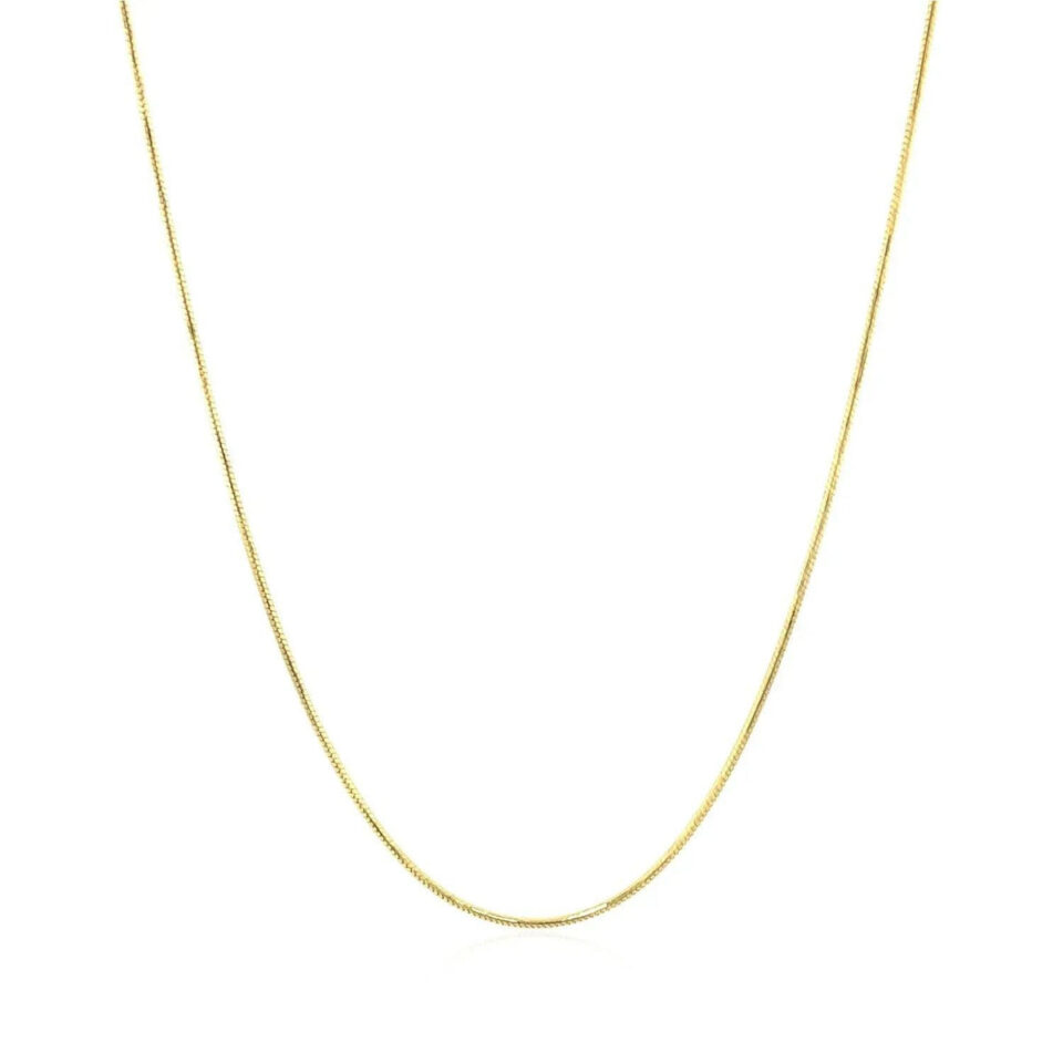 14K Yellow Gold Snake Round Chain