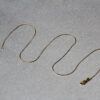 Snake round chain in solid 14K yellow gold, view 5