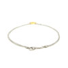 14K Gold And Sterling Silver Station Heart Anklet