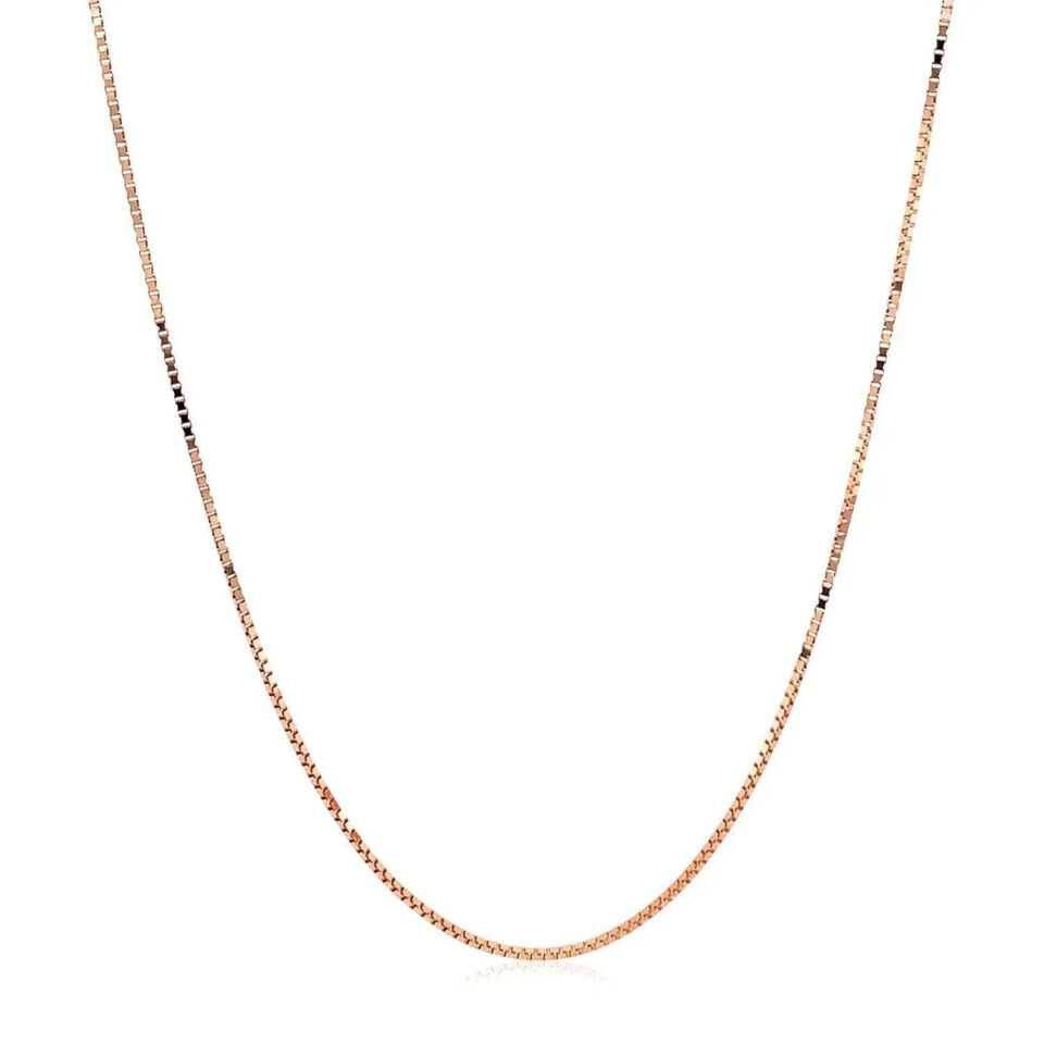 14K Rose Gold Adjustable Chain 0.70mm