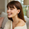 2x40mm polished hoop earrings in solid 14K yellow gold, view 4