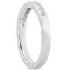 Channel princess lab-grown diamond band in solid 14K white gold, view 2