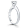 Solitaire engagement ring in solid 14K white gold, view 3
