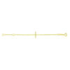 Cross bracelet in solid 14K yellow gold, view 2