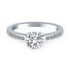 14K White Gold Lab-Grown Diamond Engagement Ring Channel