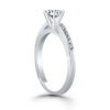 14K White Gold Lab-Grown Diamond Engagement Ring Channel