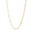 4.80mm paperclip necklace in solid 14K yellow gold