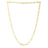 4.80mm paperclip necklace in solid 14K yellow gold, view 2