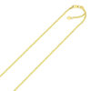 1.20mm adjustable chain in solid 14K yellow gold, view 2