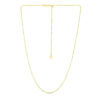 1.20mm adjustable chain in solid 14K yellow gold