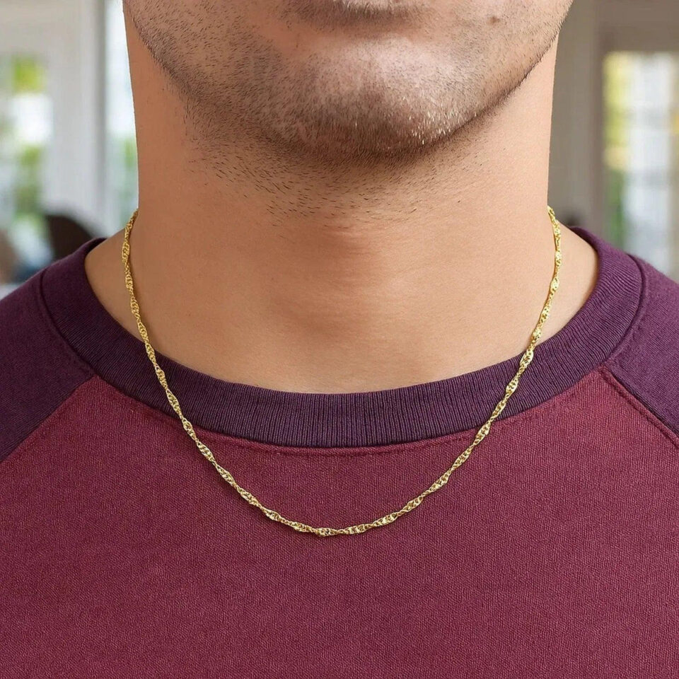 14K Yellow Gold Singapore Chain 2.10mm