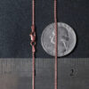 14K Rose Gold Wheat Round Chain 1.20mm