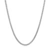 2.1mm wheat round chain in solid 14K white gold