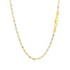 14K Two-Tone Gold Singapore Chain