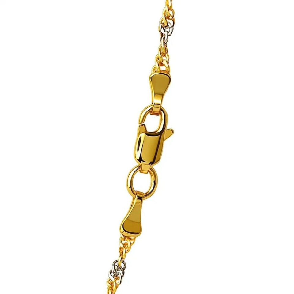 14K Two-Tone Gold Singapore Chain