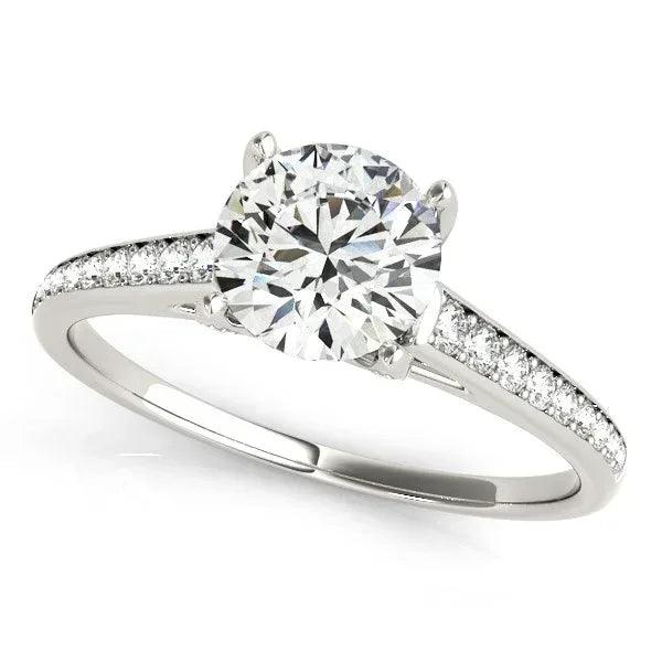 14K White Gold Lab-Grown Diamond Engagement Ring 1 1/3cttw