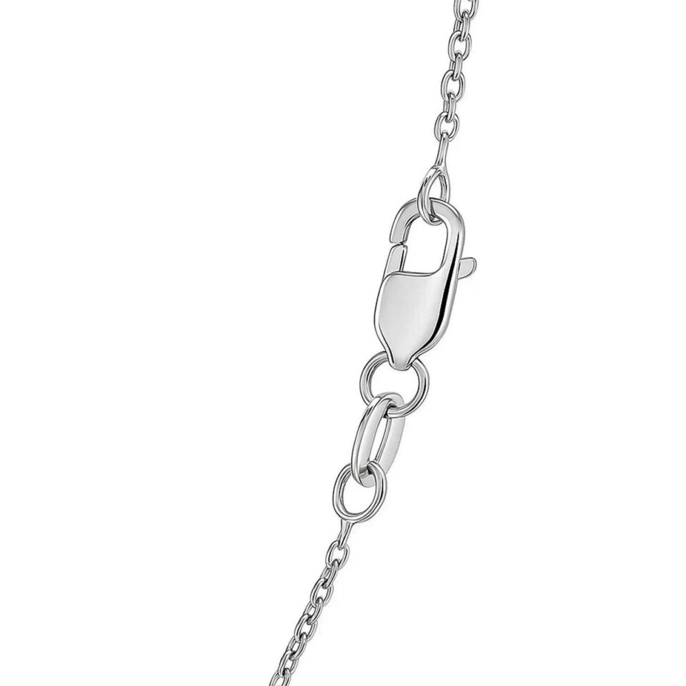 14K White Gold Diamond-Cut Cable Link Chain, 1.1 mm