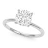3 ct tw lab-grown diamond solitaire cushion ring in solid 10K white gold, engagement ring, view 2
