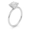 3 ct tw lab-grown diamond solitaire cushion ring in solid 10K white gold, engagement ring, view 3