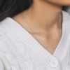 14K White Gold Wheat Round Chain 0.60mm
