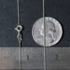 14K White Gold Wheat Round Chain 0.60mm
