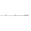 14K White Gold Round Cubic Zirconia Anklet