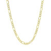 3.7 mm lite figaro chain in solid 10K yellow gold