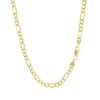 3.7 mm lite figaro chain in solid 10K yellow gold, view 3