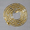 3.7 mm lite figaro chain in solid 10K yellow gold, view 5