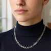 14K White Gold Figaro Chain 6.00mm