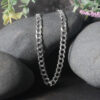 5.70mm curb chain in solid 14K white gold, view 4