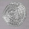 5.70mm curb chain in solid 14K white gold, view 5