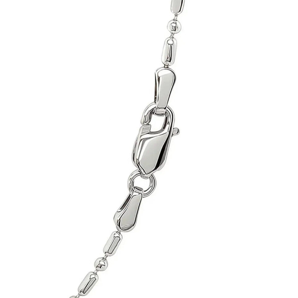 14K White Gold Bead Chain 1.30mm