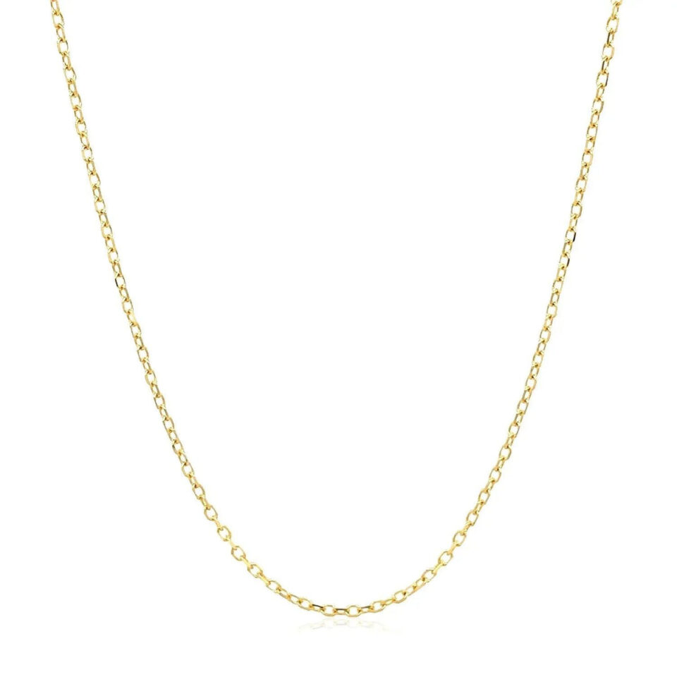 14K Yellow Gold Cable Chain 1.2mm