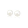 14K Yellow And White Gold Pearl Stud Earrings 8mm