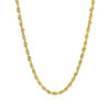 3 mm solid diamond-cut rope chain in solid 14K yellow gold