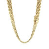 Fancy polished necklace in solid 14K yellow gold, view 3