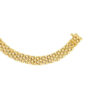 Fancy polished necklace in solid 14K yellow gold, view 4