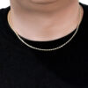 2.5 mm solid diamond-cut rope chain in solid 10K yellow gold, view 11