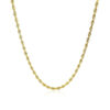 2.5 mm solid diamond-cut rope chain in solid 10K yellow gold