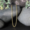 2.5 mm solid diamond-cut rope chain in solid 10K yellow gold, view 4