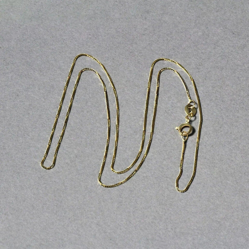 14K Yellow Gold Box Chain, 0.6 mm