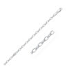 14K White Gold Rolo Oval Chain