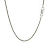 Sterling Silver, Rhodium Plated Wheat 1.30mm