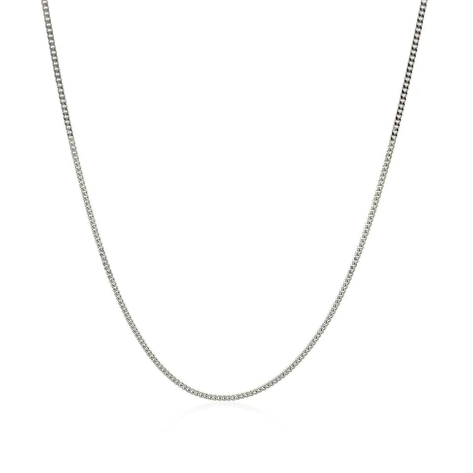 14K White Gold Chain 1.0mm
