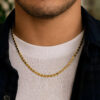 14K Yellow Gold Mirror Oval Chain
